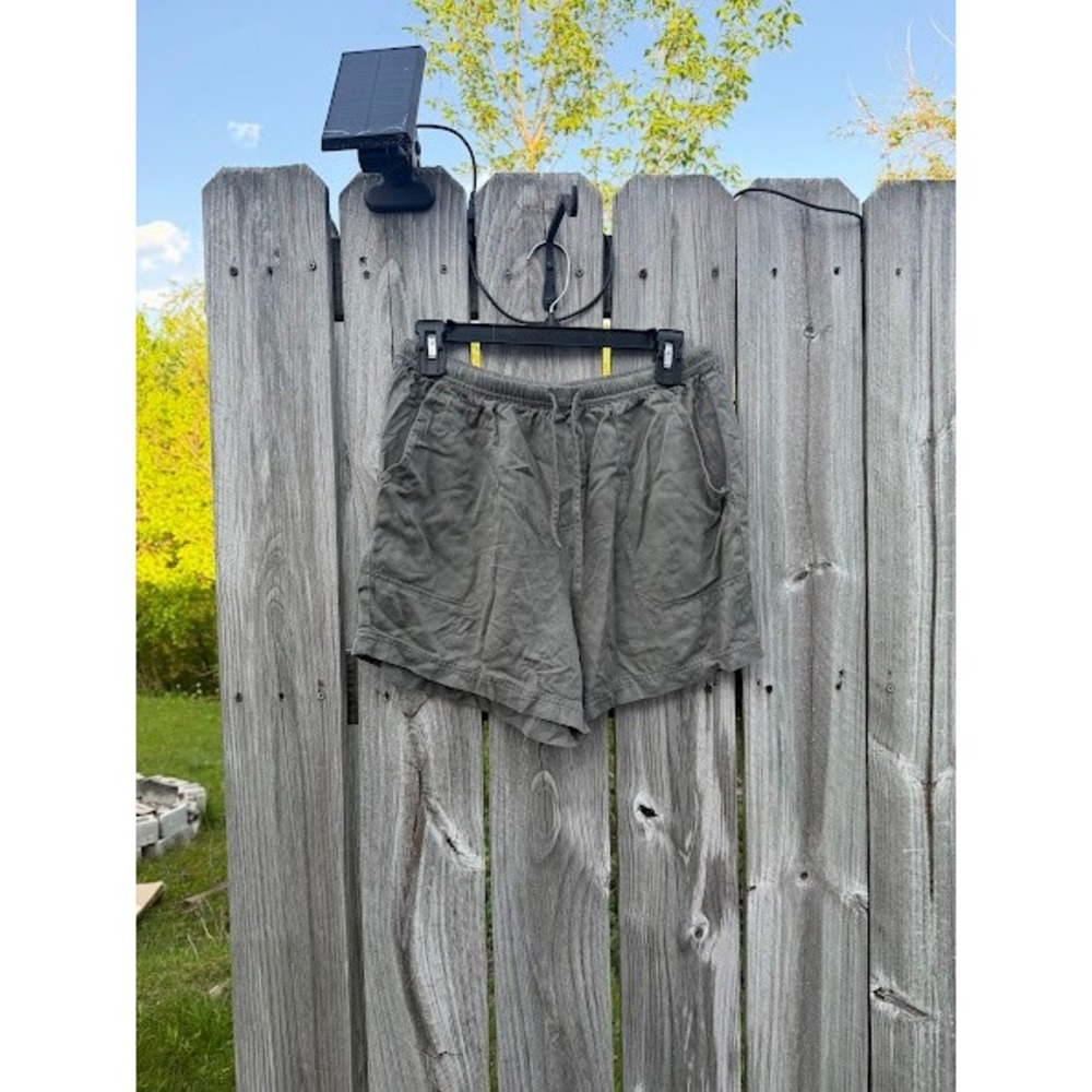 Splendid Womens Olive Green Drawstring Elastic Waist Casual Shorts Medium